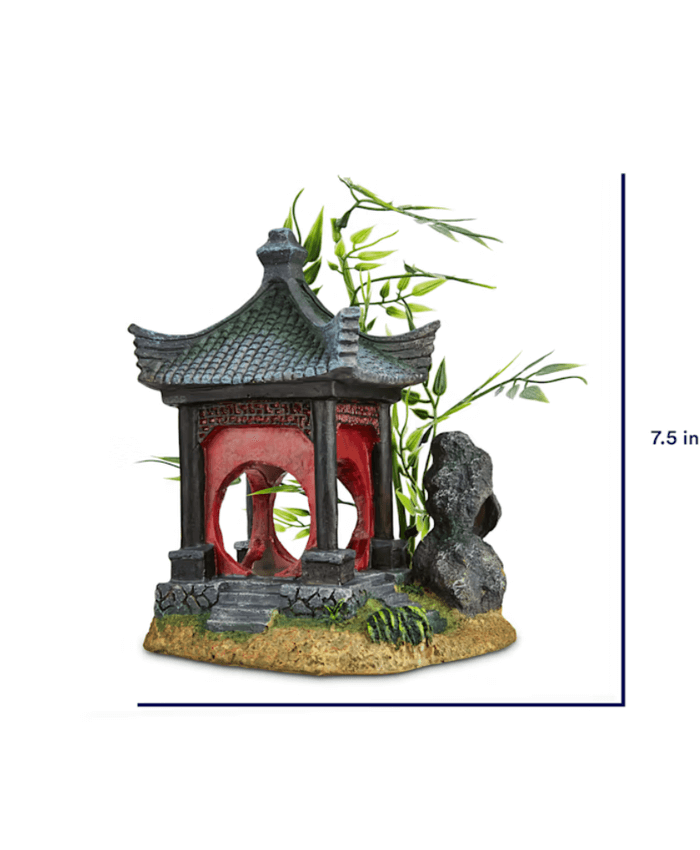 Asian Gazebo with Bamboo Ornament